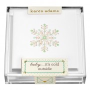 Holiday Gift Enclosure, Flake in Acrylic Box, Karen Adams